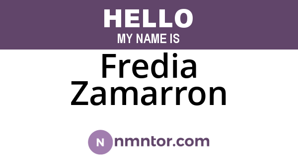 Fredia Zamarron