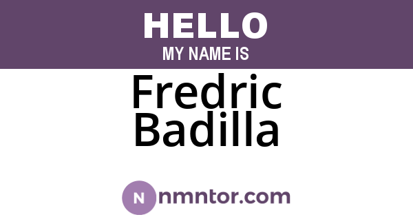 Fredric Badilla