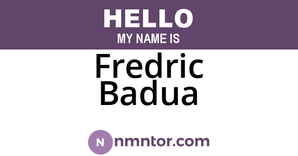 Fredric Badua