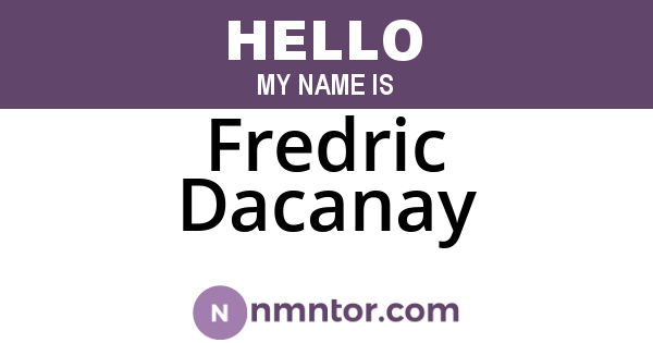 Fredric Dacanay