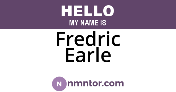 Fredric Earle