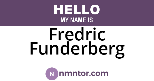 Fredric Funderberg