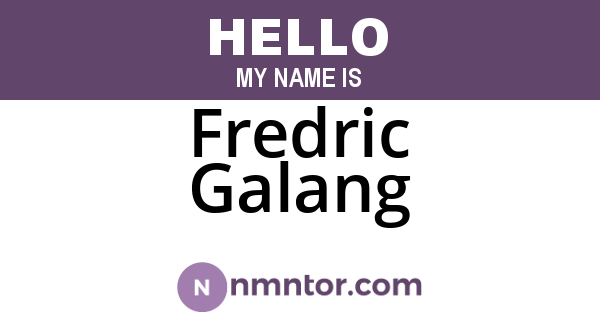 Fredric Galang