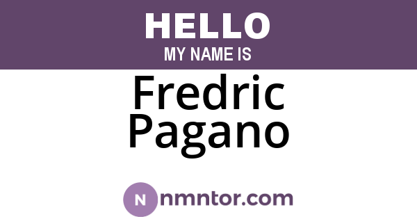 Fredric Pagano