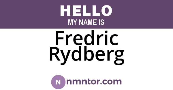 Fredric Rydberg