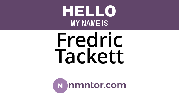 Fredric Tackett