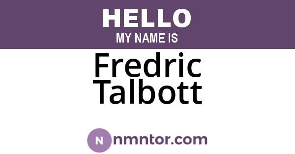 Fredric Talbott
