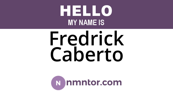 Fredrick Caberto