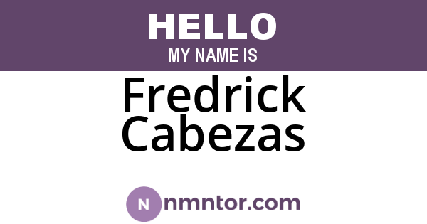 Fredrick Cabezas