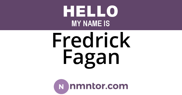 Fredrick Fagan