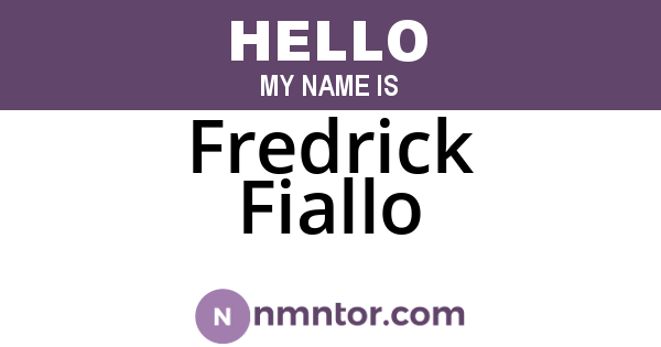 Fredrick Fiallo