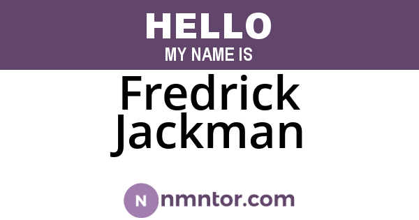 Fredrick Jackman