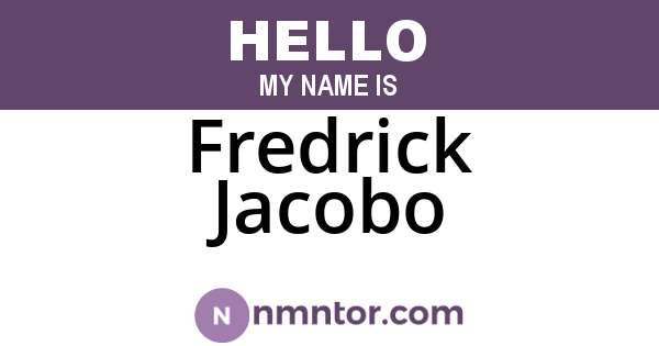 Fredrick Jacobo