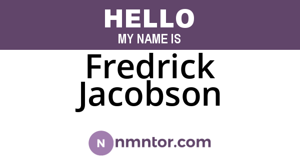 Fredrick Jacobson
