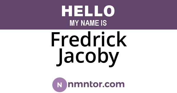Fredrick Jacoby