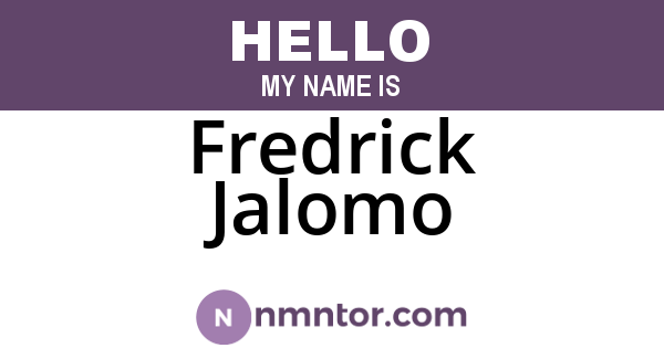 Fredrick Jalomo