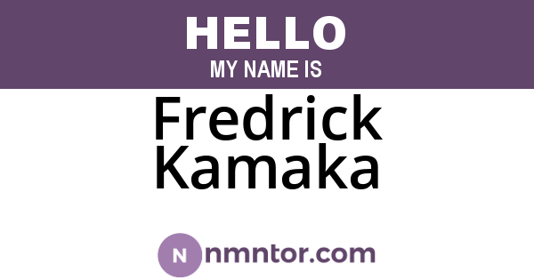 Fredrick Kamaka