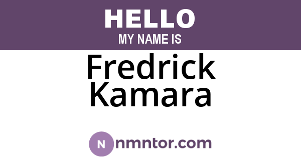 Fredrick Kamara