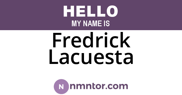Fredrick Lacuesta