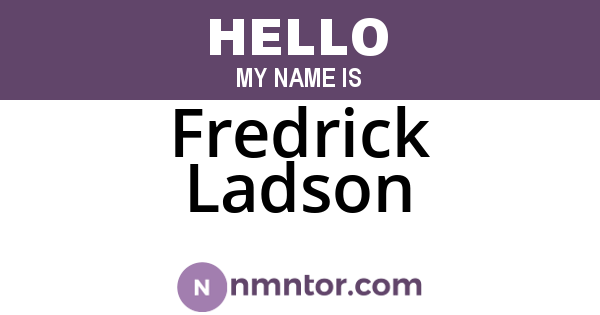 Fredrick Ladson