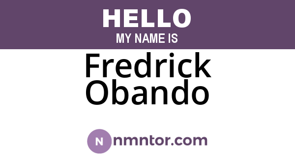 Fredrick Obando