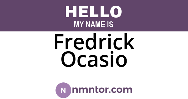 Fredrick Ocasio
