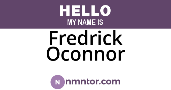 Fredrick Oconnor