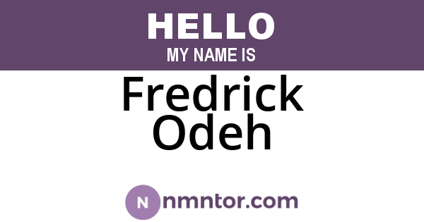 Fredrick Odeh