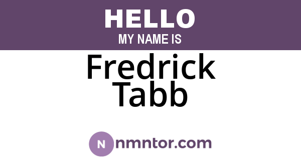 Fredrick Tabb