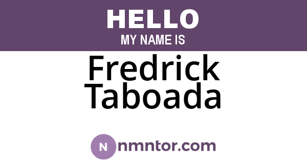 Fredrick Taboada