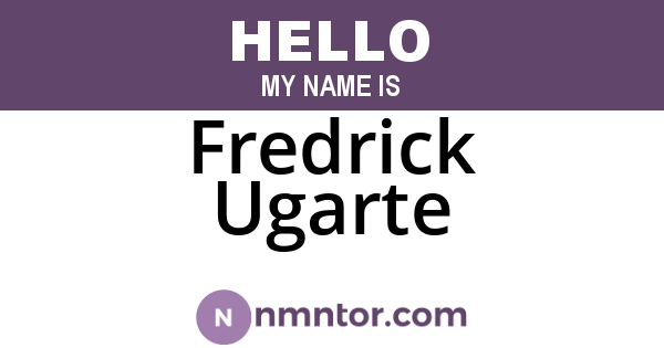 Fredrick Ugarte