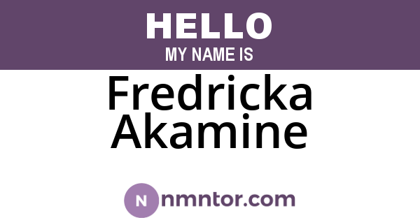 Fredricka Akamine