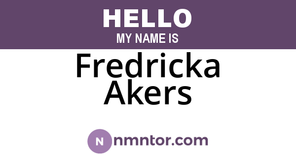 Fredricka Akers