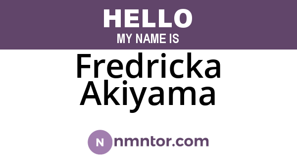 Fredricka Akiyama