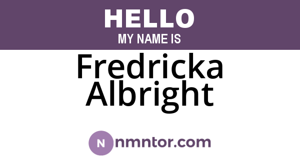 Fredricka Albright