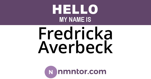 Fredricka Averbeck