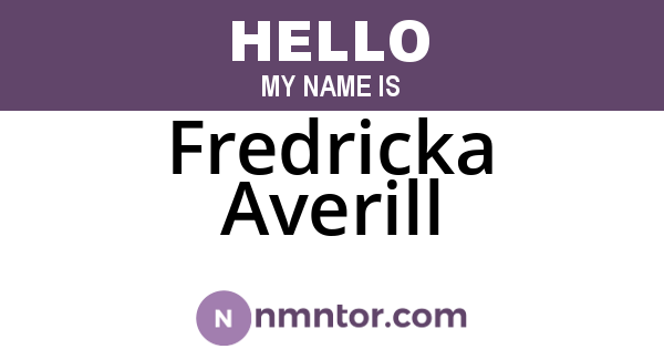 Fredricka Averill