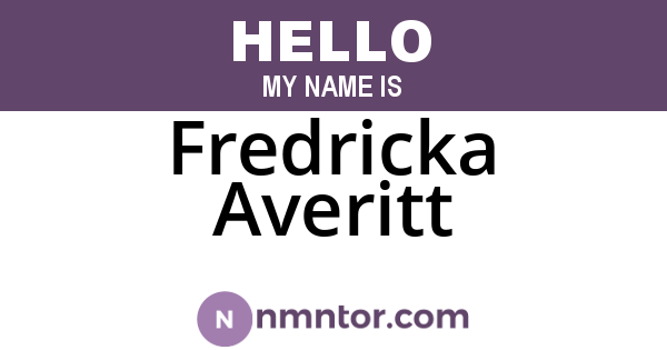 Fredricka Averitt