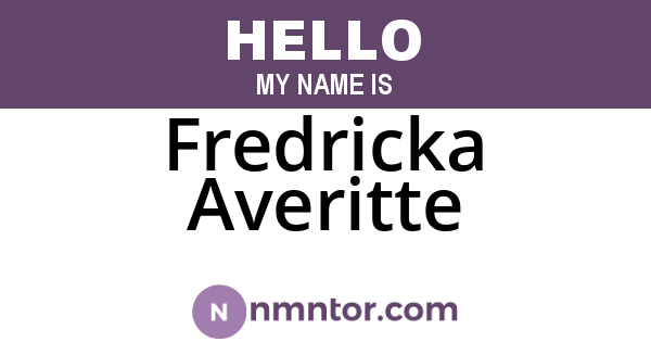 Fredricka Averitte
