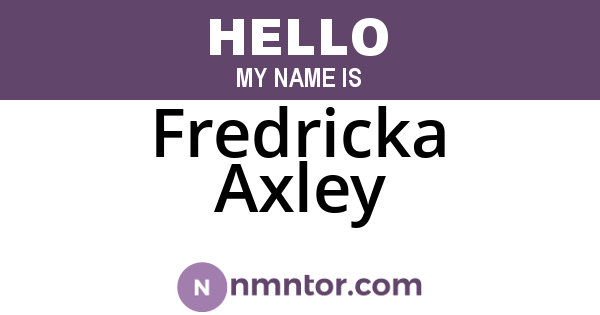 Fredricka Axley