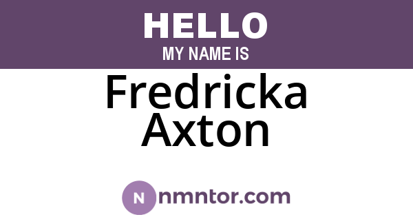 Fredricka Axton