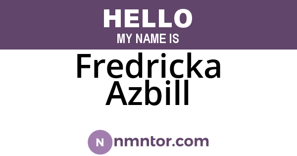 Fredricka Azbill