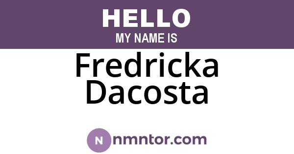Fredricka Dacosta