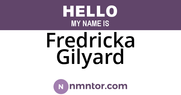 Fredricka Gilyard