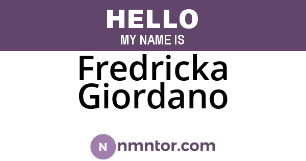 Fredricka Giordano