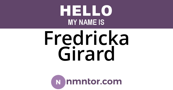 Fredricka Girard