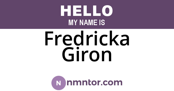 Fredricka Giron