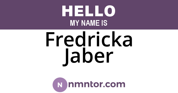 Fredricka Jaber