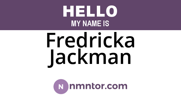Fredricka Jackman