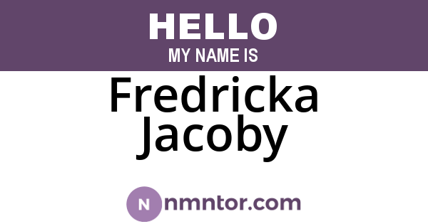 Fredricka Jacoby